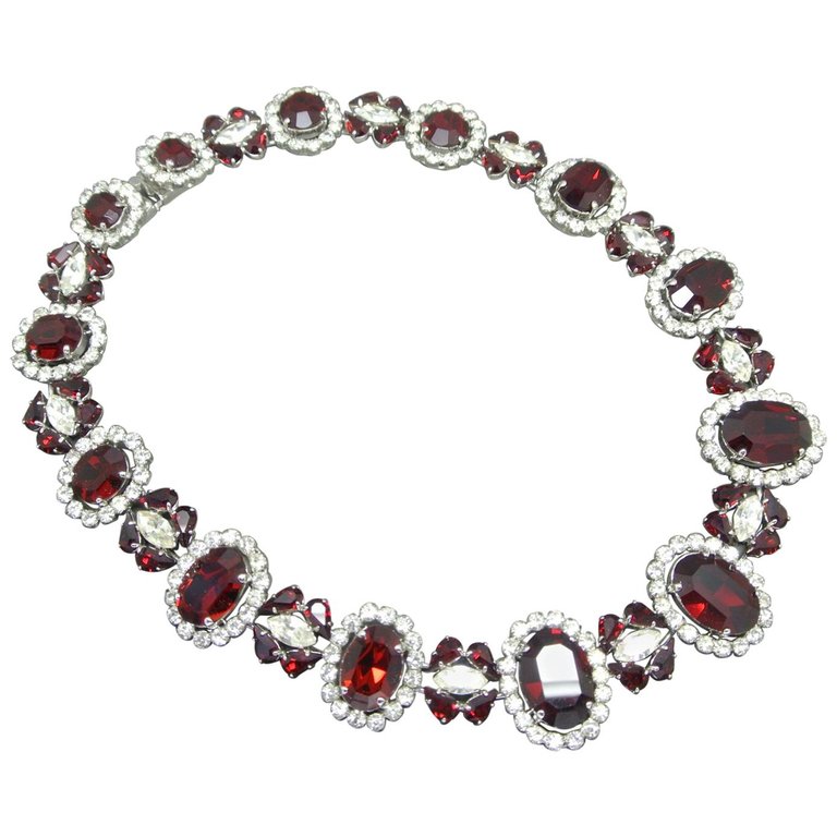 Ddior 1963 red crystal necklace